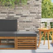 vidaXL Utomhuspall Massivt Akaciaträ Naturfärg