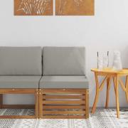 vidaXL Utomhus Mellansoffa Massivt Akaciaträ Naturfärg