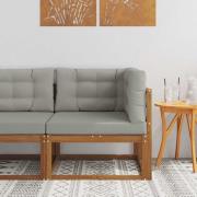 vidaXL Utomhus Hörnsoffa Naturfärg