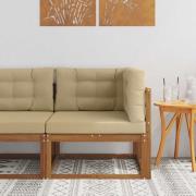 vidaXL Utomhus Hörnsoffa Massivt Akaciaträ Naturfärg