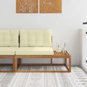 vidaXL Utomhus modulsoffa Naturfärg 115 x 83 x 73 cm Massivt Akaciaträ