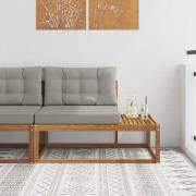 vidaXL Utomhus modulsoffa med kudde Naturfärg 115 x 83 x 73 cm