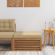 vidaXL Utomhuspall Massivt Akaciaträ Naturfärg