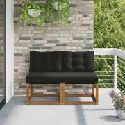 vidaXL 2 Stycke Utomhus Mellansoffa