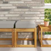 vidaXL Utomhus sitskudde Grå 40 x 40 x 8 cm 100% Polyester