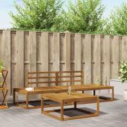 vidaXL Utomhussoffset Naturfärg Massivt Akaciaträ