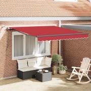 vidaXL Markis tyg med Röd 300 x 250 cm Polyester