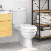 Toalett med cistern vit