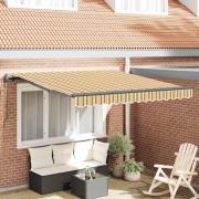 vidaXL Utfällbar markis Flerfärgsdesign 300 x 250 cm Duk och Aluminium