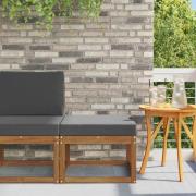 vidaXL Utomhuspall Massivt Akaciaträ Naturfärg