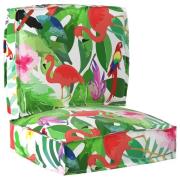 vidaXL Pallkuddset Blommor 2 pcs Tropisk djungel Oxford Tyg