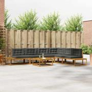 vidaXL Utomhussoffset Naturlig och Antracit