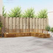 vidaXL Utomhussoffset 6 Stycke Naturfärg Massivt Akaciaträ