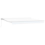 vidaXL Manuell Utdragbar Markis Vit 4 × 3,5 m