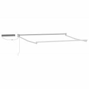 vidaXL Elektrisk utdragbar markisram Vit 3,5 x 2 m Stål