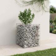 vidaXL Gabion upphöjd säng Silver