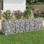 vidaXL Gabion upphöjd säng Silver 200 x 50 x 60 cm Galvaniserat Stål