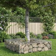 vidaXL Gabion upphöjd säng Silver 80 x 80 x 20 cm Galvaniserat Stål