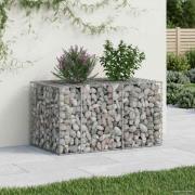 vidaXL Gabion upphöjd säng Silver 100 x 60 x 55 cm Galvaniserat Stål