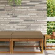 vidaXL Utomhus Soffa Kudde Taupe 80 x 80 x 8 cm Polyester