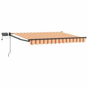 vidaXL Manuell utdragbar markis med LED-lampor 3,5 x 2 m