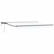 vidaXL Manuell markisram med LED-lampor Vit 4 × 3 m