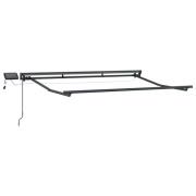 vidaXL Manuell markisram med LED-lampor Antracit 3,5 x 2 m Aluminium