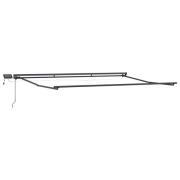 vidaXL Manuell markisram med LED-lampor Antracit 4,5 × 3,5 m Aluminium