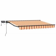 vidaXL Manuell markisram med LED-lampor 3,5 x 2,5 m