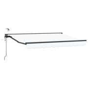 vidaXL Elektrisk Retraktabel Markis Vit 3,5 x 2,5 m