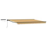 vidaXL Elektrisk Retraktabel Markis Gul och Grå 4 × 3 m