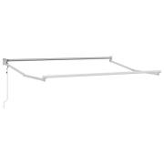 vidaXL Elektrisk utdragbar markisram Vit 3,5 x 2 m Aluminium