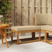 vidaXL Utomhuspall Massivt Akaciaträ Naturfärg