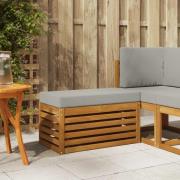 vidaXL Utomhuspall Massivt Akaciaträ Naturfärg