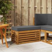 vidaXL Utomhuspall Massivt Akaciaträ Naturfärg