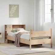 vidaXL Sängram utan madrass 75x190 cm massiv furu