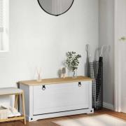 vidaXL Skoskåp med hylla Corona Vit 99 x 32 x 49 cm Massiv furu