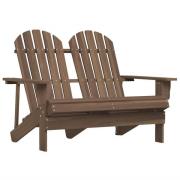 vidaXL Adirondackstol 2-sits massivt granträ brun