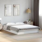 vidaXL Sängram vit 135x190 cm konstruerat trä