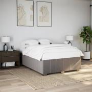 vidaXL Sängram utan madrass taupe 140x190 cm tyg