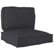 vidaXL Pallkuddset 2 pcs Svart Oxford Tyg