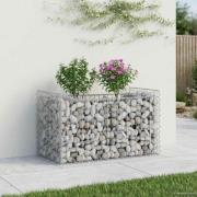 vidaXL Gabion upphöjd säng Silver 50 x 100 x 60 cm Galvaniserat Stål