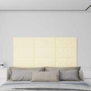 vidaXL Väggsänggavel 12 pcs Kräm 60 x 30 cm Konstläder