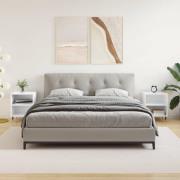 vidaXL Sängbord 2 st vit högglans 40x30x50 cm konstruerat trä