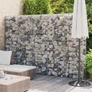 vidaXL Gabionmur galvaniserat stål 300x30x200 cm