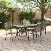 vidaXL Trädgårdsmöbelset 5 pcs Brons Aluminium
