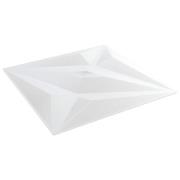 vidaXL Väggpaneler Stjärna 24 pcs Vit Star 50 x 50 cm XPS Skum