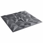 vidaXL Väggpaneler 12 pcs Amethyst Grå 50 x 50 cm XPS Skum