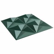 vidaXL Väggpaneler 12 pcs Origami Grön 50 x 50 cm XPS Skum
