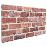 vidaXL Väggpaneler 10 pcs Röd 100 x 50 cm EPS Skum